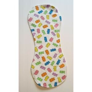 Baby Flannel Burp Cloth Contoured Cotton Double Layer Handmade Gummy Bears
